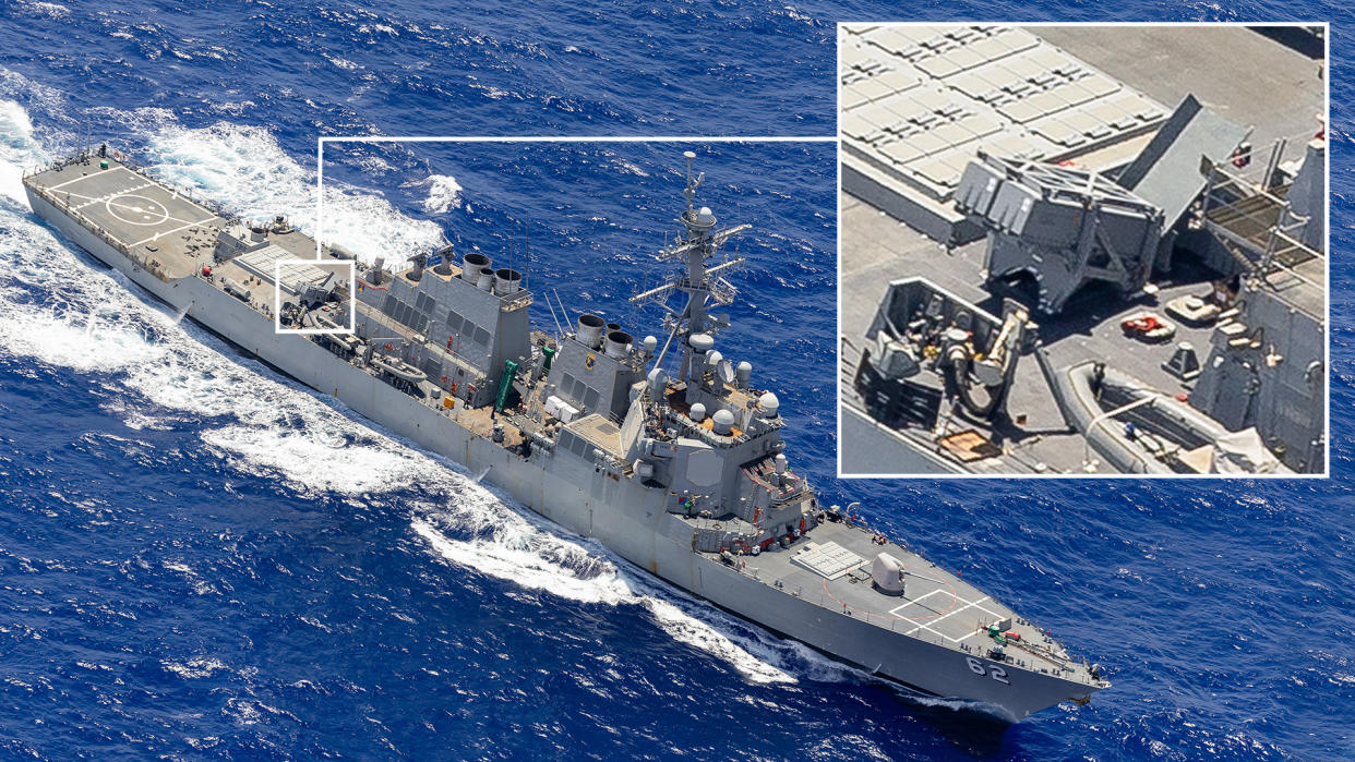 The Arleigh Burke class destroyer USS Fitzgerald it participating in the biennial RIMPAC exercise with a new addition to its arsenal, stealthy Naval Strike Missiles.