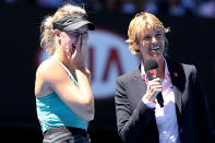 <p>Her post-match interview caused a bit of a stir with her many adoring fans</p>