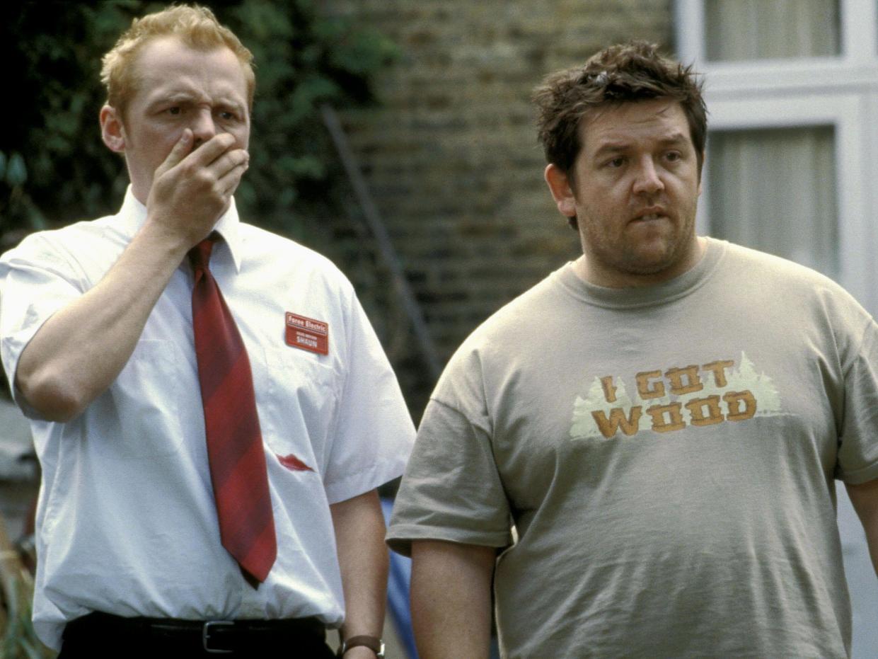 Simon Pegg and Nick Frost star in Shaun of the Dead, which is celebrating its 20th anniversary with a new cinema run. (Universal/Alamy)