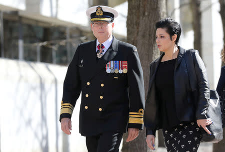 Vice-Admiral Mark Norman arrives at the courthouse in Ottawa, Ontario, Canada, May 8, 2019. REUTERS/Chris Wattie