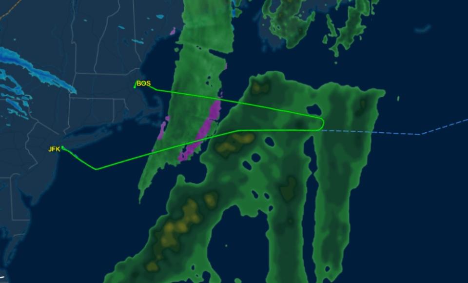 The plane was only two hours into the flight at the time it turned back around. FlightAware
