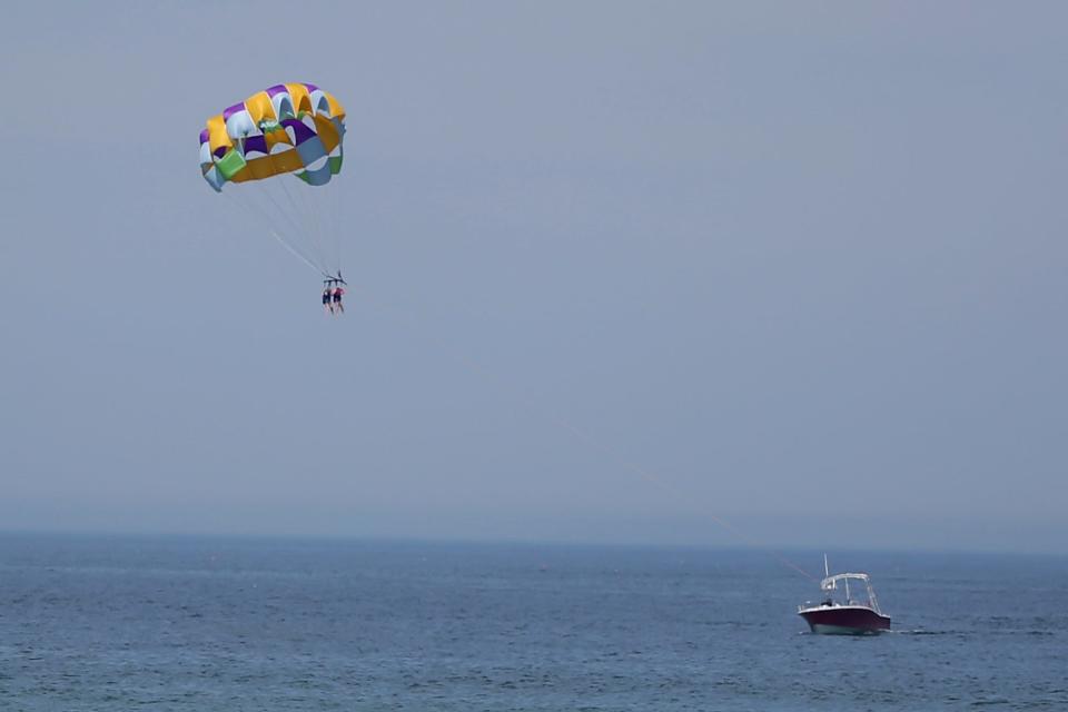 Parasailing can be a real adventure. This file photo is from Hampton Beach.