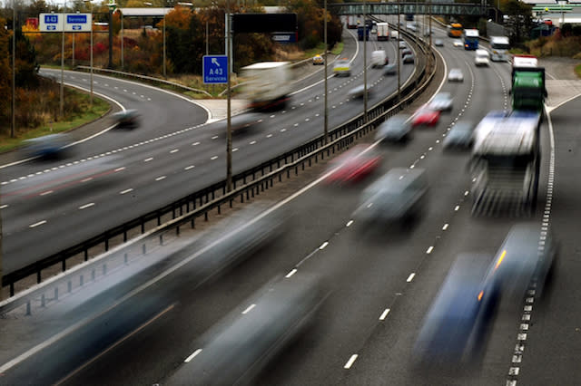 Embargoed to 0001 Thursday July 6 File photo dated 26/10/09 of traffic on a motorway. Personal injury payouts 17 times higher than in some other European countries are forcing up the cost of UK motor insurance, a study has found.