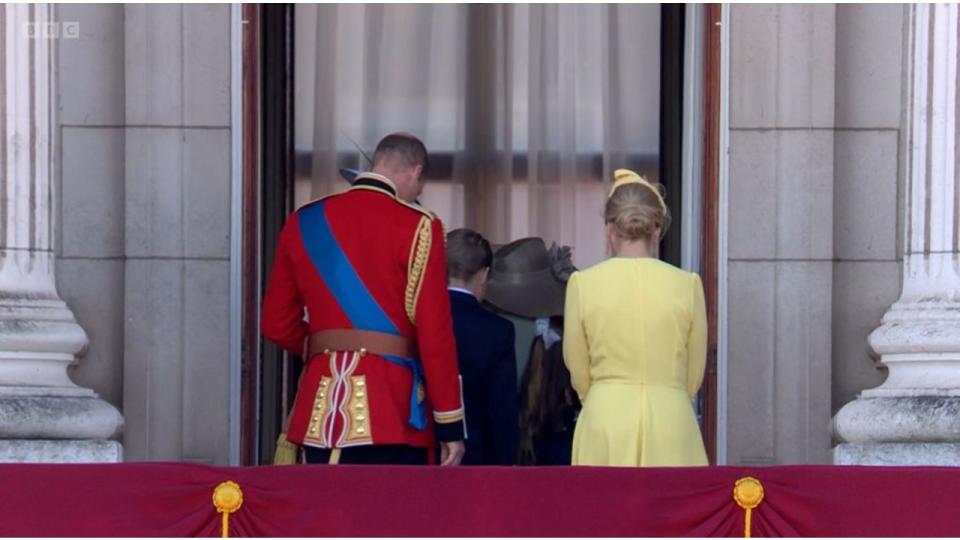 Prince William and Duchess Sophie with their backs to camera
