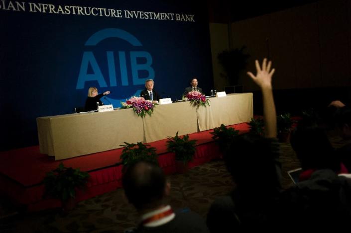 The Beijing-based Asian Infrastructure Investment Bank (AIIB) has been seen by some as a rival to the World Bank and the Philippines-based Asian Development Bank (AFP Photo/Fred Dufour)