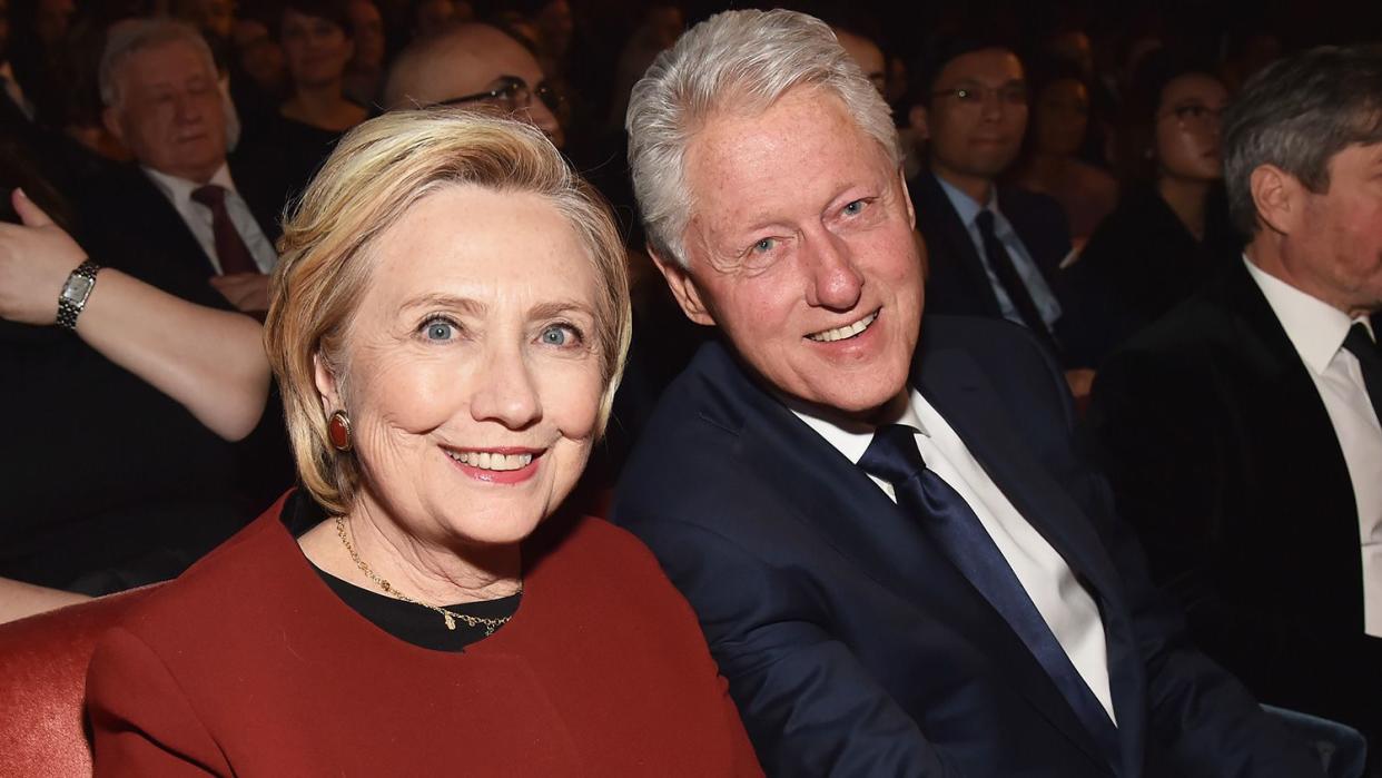 Former U.S. Secretary of State Hillary Clinton (L) and former U.S. President Bill Clinton attend MusiCares Person of the Year honoring Fleetwood Mac at Radio City Music Hall on January 26, 2018 in New York City