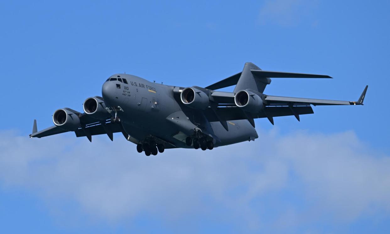 <span>The US airforce’s C-17 Globemaster can launch powerful long-range missiles without the need for extra modification.</span><span>Photograph: Darren England/AAP</span>