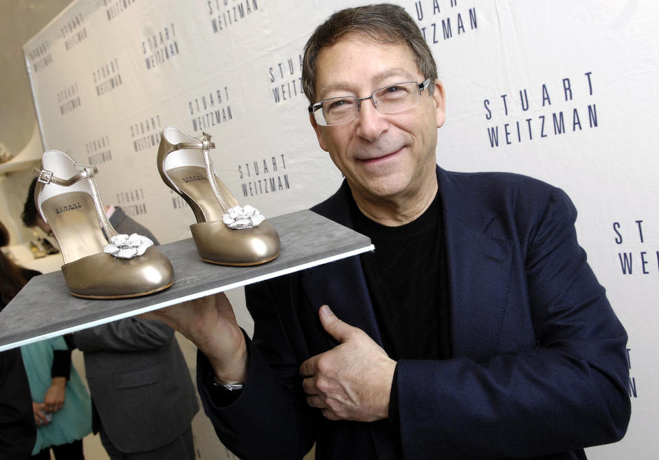 BEVERLY HILLS, CA - FEBRUARY 22: Designer Stuart Weitzman unveils his "Retro Rose" shoe studded with over $1 million worth of Kwiat diamonds designed for Academy Award Nominee Diablo Cody February 22, 2008 at the Stuart Weitzman store in Beverly Hills, California.  (Photo by Toby Canham/Getty Images)