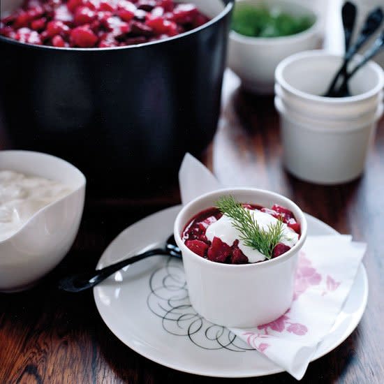 Beet and Red Cabbage Borscht