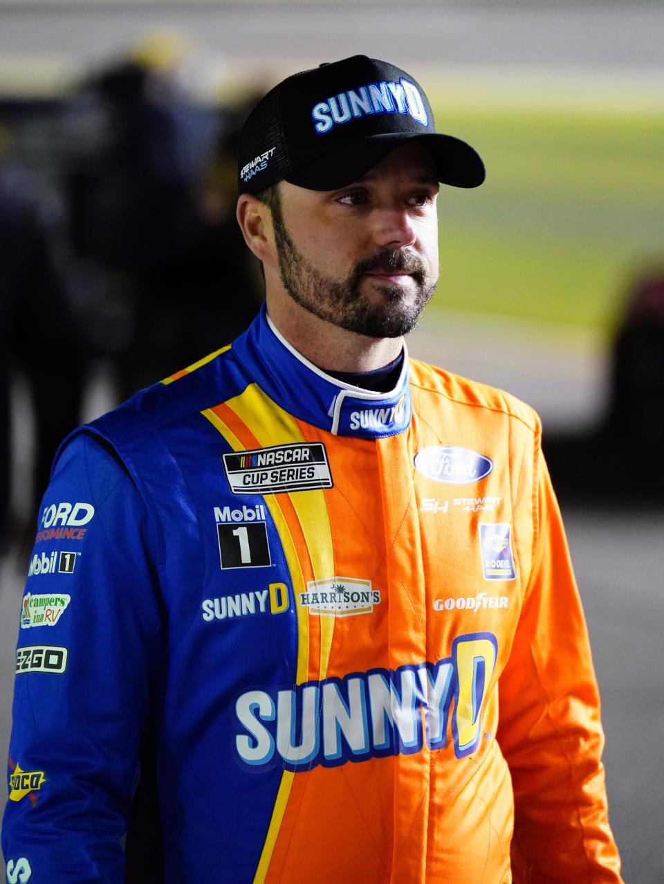 Feb 14, 2024; Daytona Beach, Florida, USA; NASCAR Cup Series driver Josh Berry (4) during qualifying for the Daytona 500 at Daytona International Speedway. Mandatory Credit: John David Mercer-USA TODAY Sports