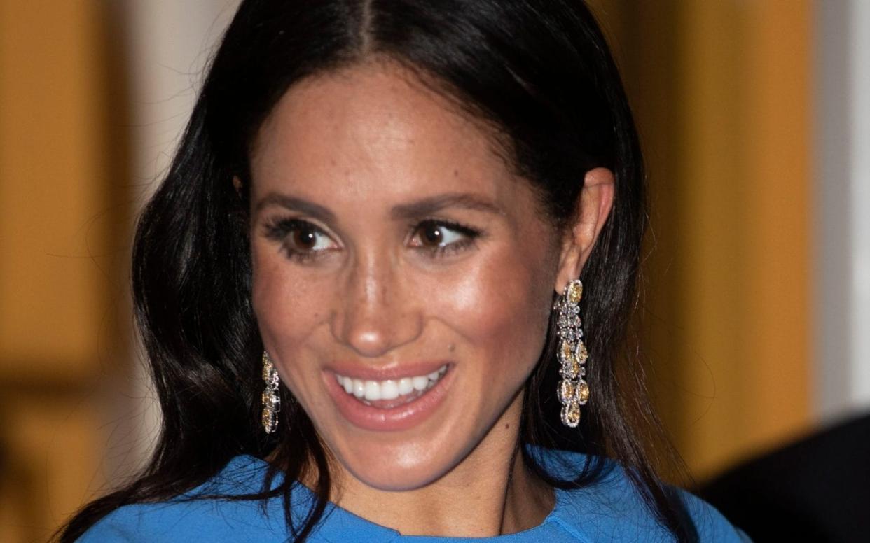 Meghan has been criticised for wearing earrings that were a gift from Crown Prince Mohammed bin Salman of Saudi Arabia - Ian Vogler/Daily Mirror/PA Wire