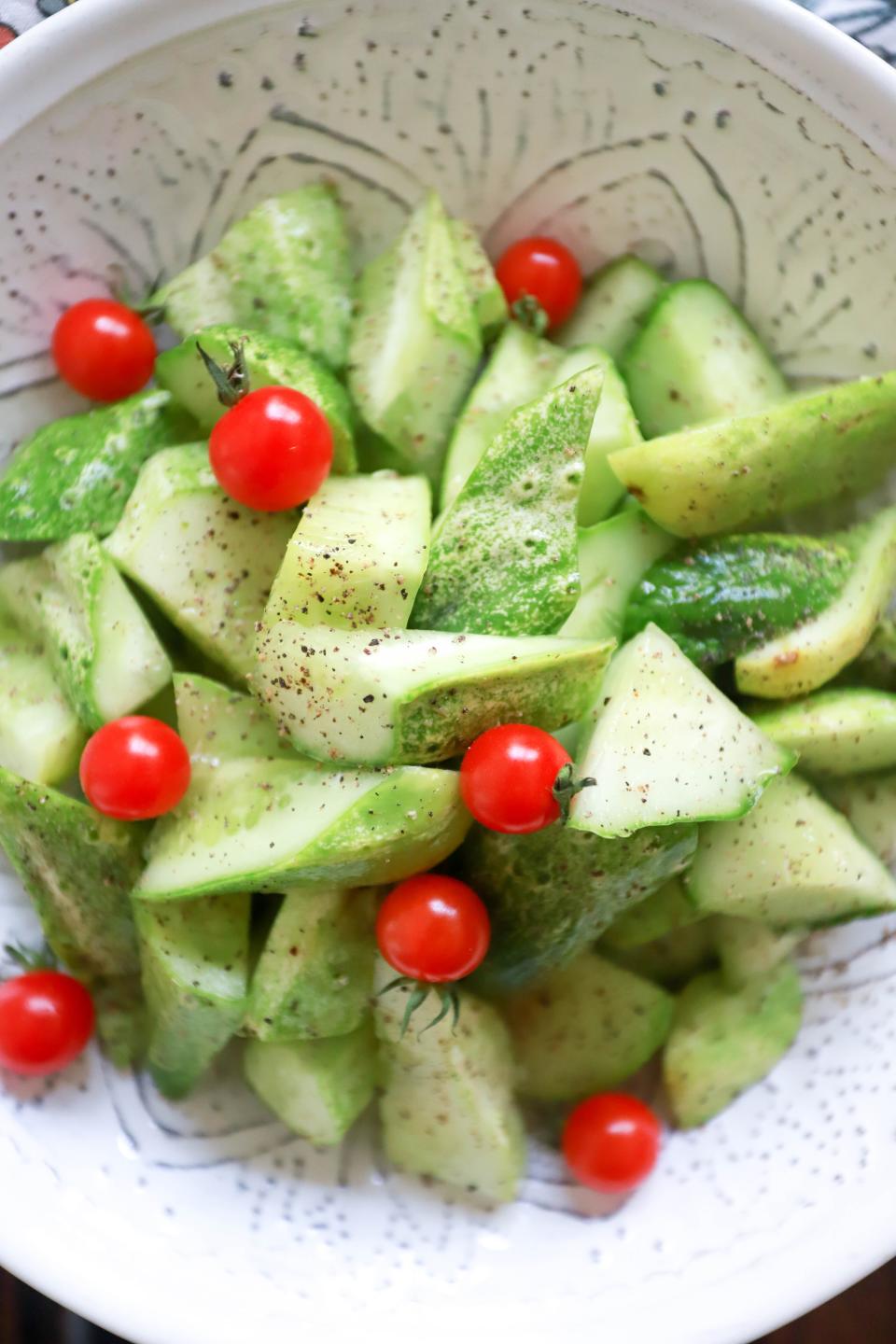 3-Ingredient Smashed Cucumbers 