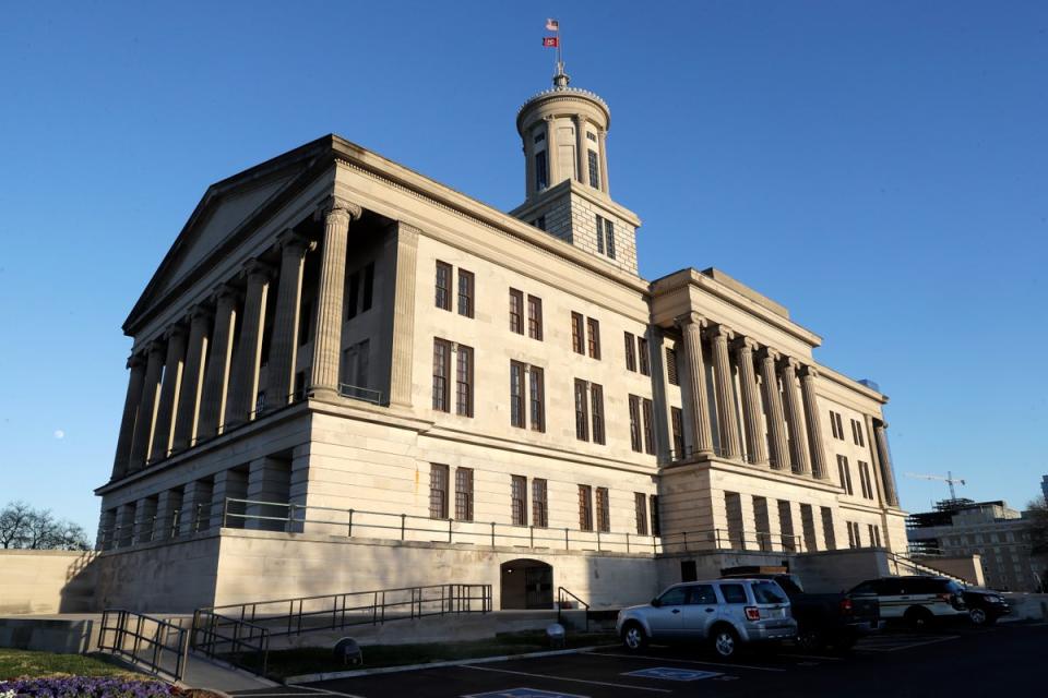 The Tennessee Capitol in Nashville, where officials say felons will have to restore gun rights before they can vote (AP)