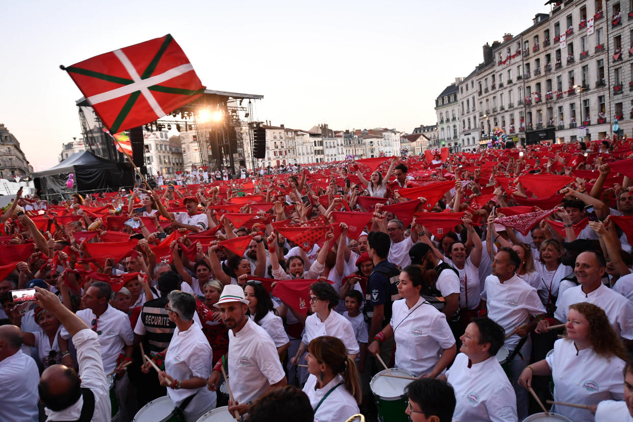 Lors de la cérémonie d’ouverture des 91e Fêtes de Bayonne, le 26 juillet 2023.