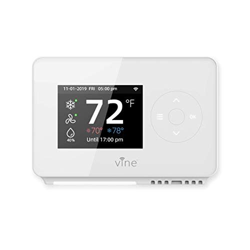 Vine TJ-225 Smart Wifi 7day Programmable Thermostat, Compatible with Alexa and Google