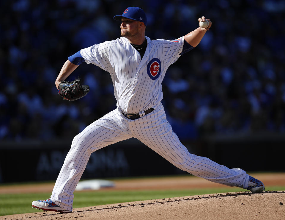 Chicago’s Jon Lester had his highest ERA (4.33) this season since 2012. (AP)