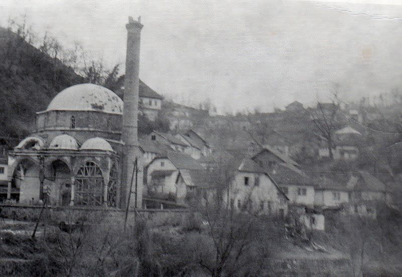 A photo shows an old part of Maglaj that was destroyed by the Bosnian War