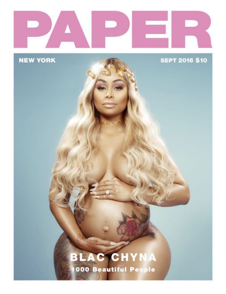 <p>Blac Chyna on the cover of <em>Paper</em>, 2017 </p>