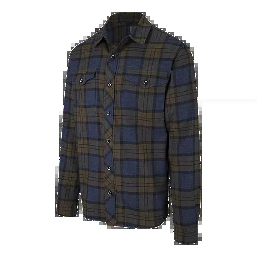 Woods Men's Matheson Flannel Long Sleeve Shirt - Peacoat