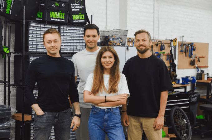 Whizz co-founders (Left to right): Alex Mironov; Artem Serbovka; Ksenia Proka; Mike Peregudov