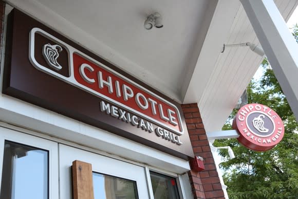 The exterior of a Chipotle location.