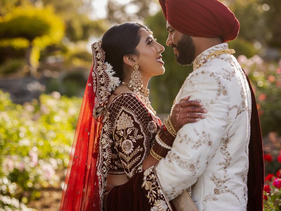 Ashley and Anil wedding portrait