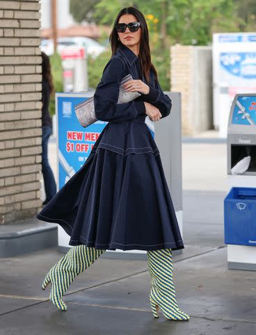 <p>BACKGRID</p> Kendall Jenner makes stylish stop for gas in Los Angeles