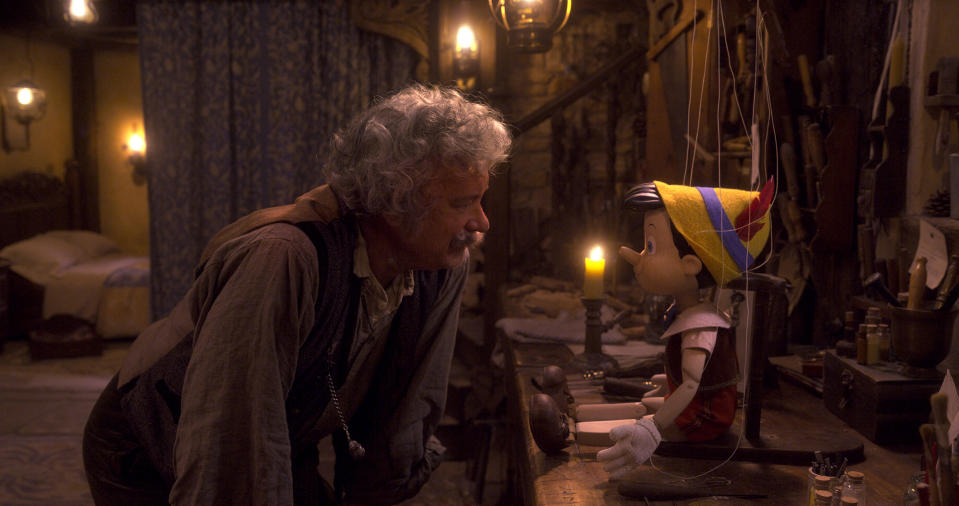 Tom Hanks as Geppetto in Pinocchio, exclusively on Disney+. (Disney Enterprises)