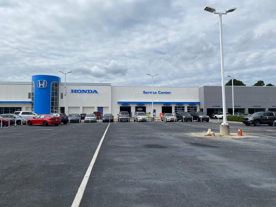 The Gerald Jones Honda lot in Augusta, Ga., is mostly empty. On a late October morning, there were only six new cars available when there are usually around 250.