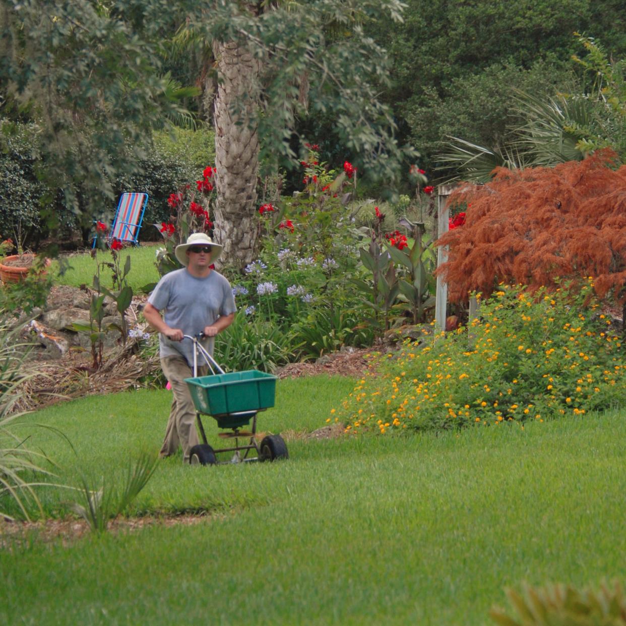 April is a good time to fertilize your lawn.