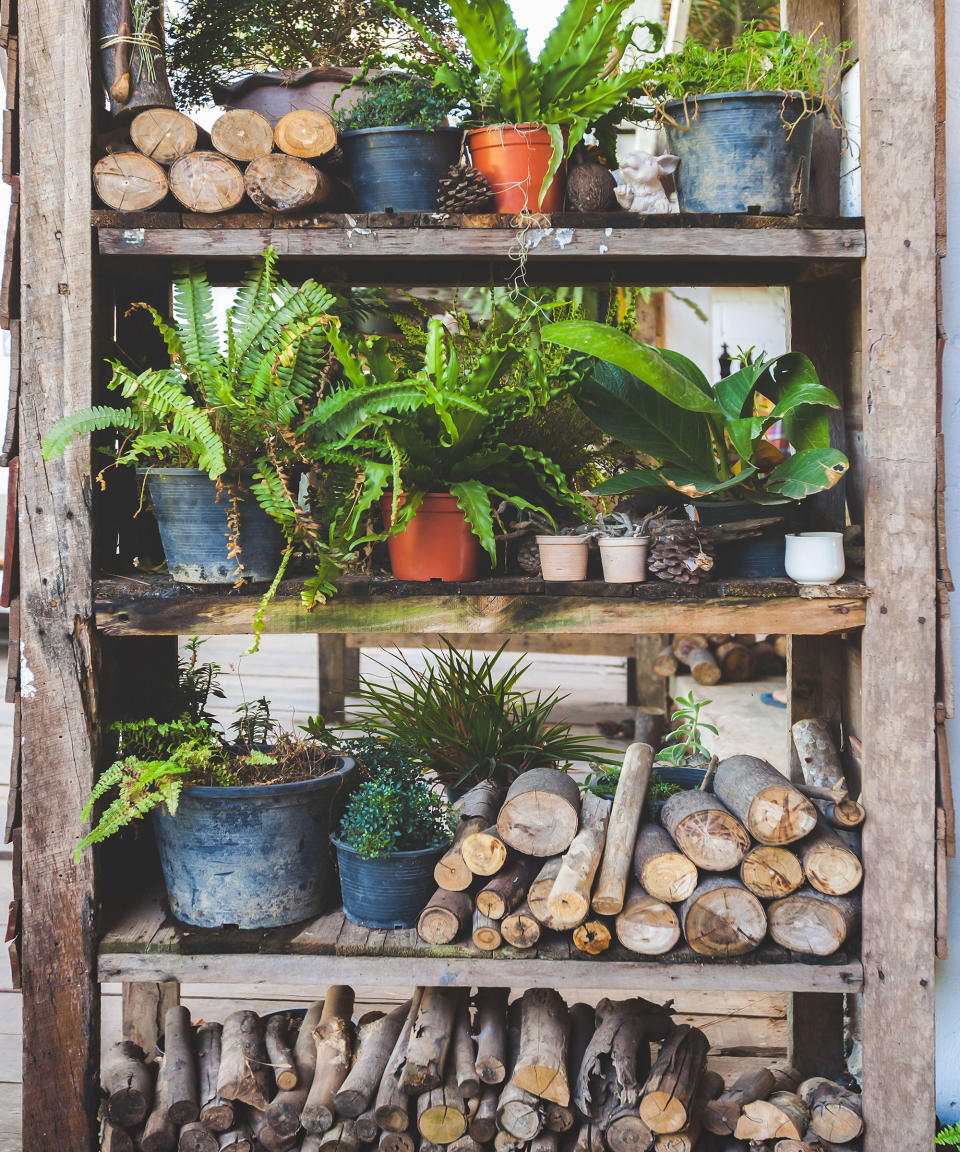 9. Make some useful garden shelves