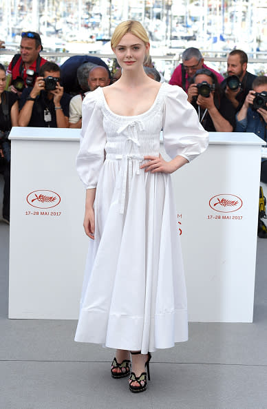Elle Fanning's Cannes looks delicate Victorian