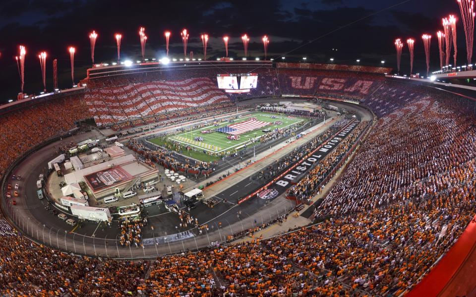 The Battle at Bristol set a college football attendance record (Getty). 