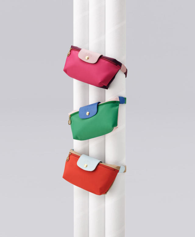 Le Pliage® Re-Play is Longchamp's ingenious solution for canvas leftovers