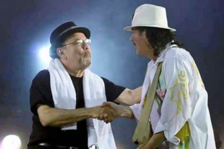 Rubén Blades con Carlos Santana