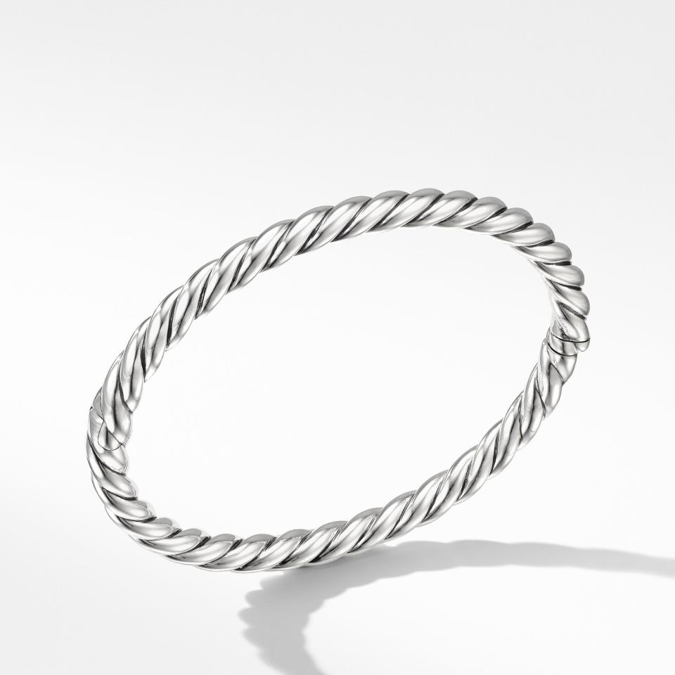 4) Sculpted Cable Bracelet in Sterling Silver