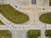 <p>Gatwick Airport, England. (© Jeffrey Milstein and courtesy Benrubi Gallery) </p>