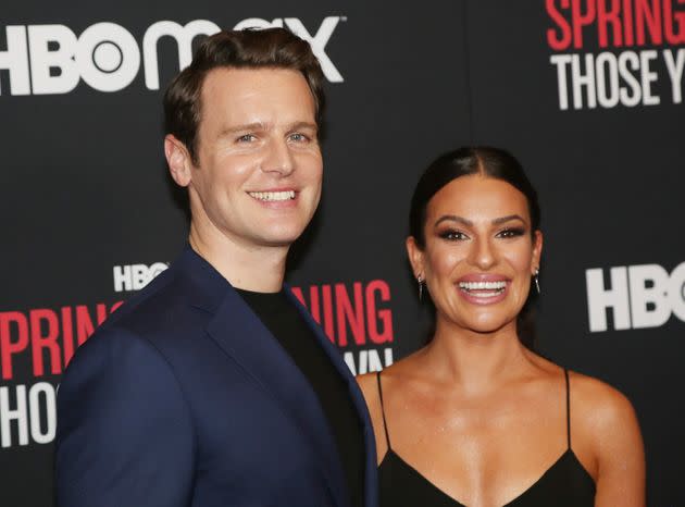 Jonathan Groff and Lea Michele. (Photo: Bruce Glikas via Getty Images)