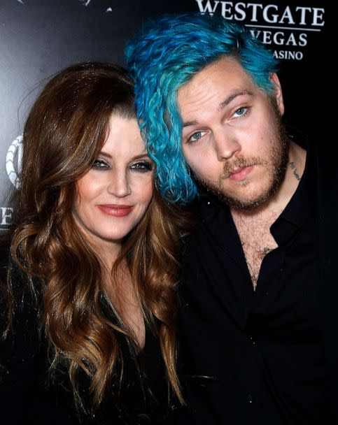 PHOTO: Lisa Marie Presley, Benjamin Keough attend the Premiere of 'The Elvis Experience' Musical Production at The Westgate Las Vegas Resort and Casino, April 23, 2015. (AdMedia/MediaPunch/IP via AP, FILE)