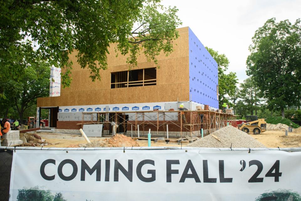 A Starbucks nears completion at Fayetteville State University. The coffee shop is scheduled to open this fall.