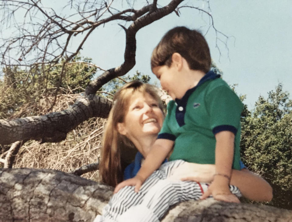 Carol Smith plays outside with Christopher on a sunny day. (Courtesy Carol Smith)