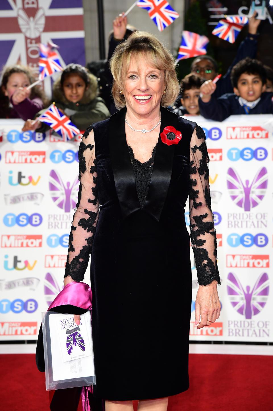 Esther Rantzen arriving for the Pride of Britain Awards held at the The Grosvenor House Hotel, London.