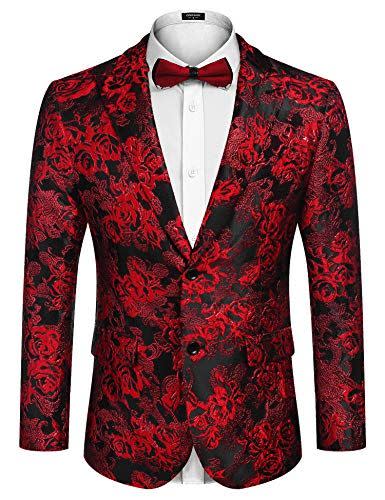 <p><strong>COOFANDY</strong></p><p>amazon.com</p><p><strong>$72.99</strong></p><p>Take this red blazer and turn it punk rock with sleek black pants and some sick jewelry. Machine Gun Kelly would be proud. <br></p>