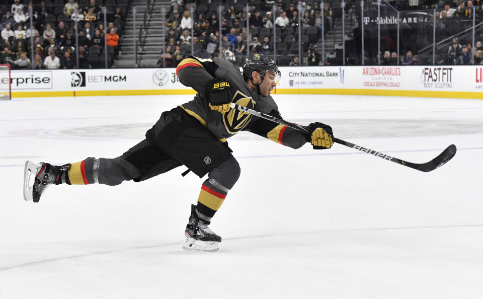 Alec Martinez #23 of the Vegas Golden Knights 