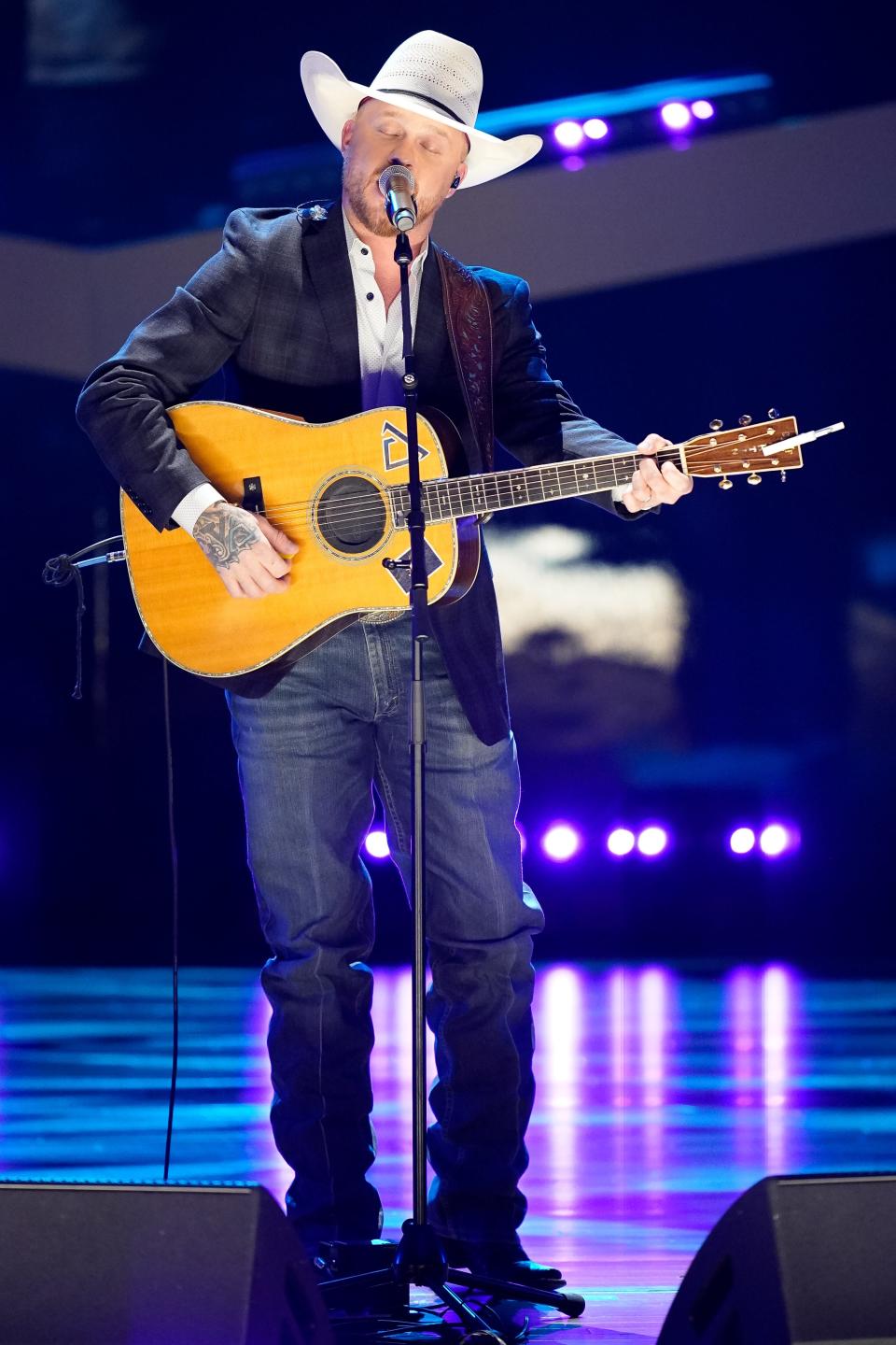 Cody Johnson performs during the taping of the CMT Giants: Vince Gill special at The Fisher Center for the Performing Arts in Nashville, Tenn., Monday, Sept. 12, 2022.