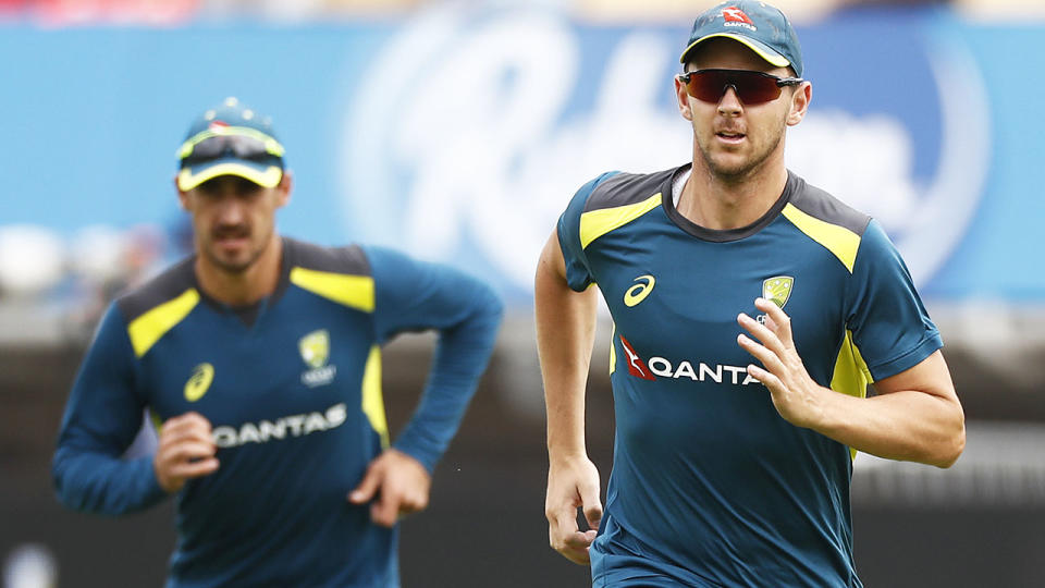 Mitchell Starc and Josh Hazlewood were left out of the first Test of the Ashes. (Photo by Ryan Pierse/Getty Images)
