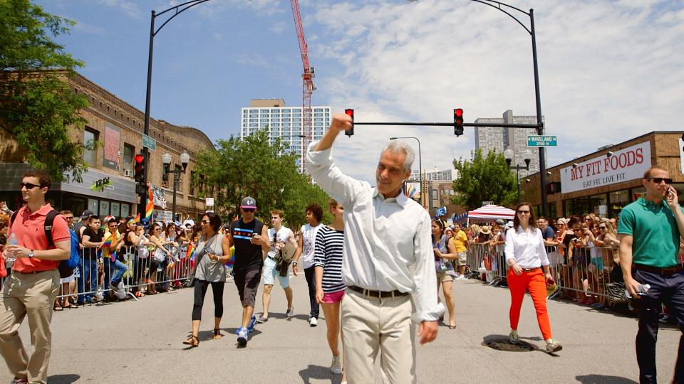 This image released by CNN shows Chicago Mayor Rahm Emanuel in a scene from the CNN documentary, "Chicagoland." The 8-episode series will debut on Thursday, March 6 at 10p.m. on CNN. (AP Photo/CNN)