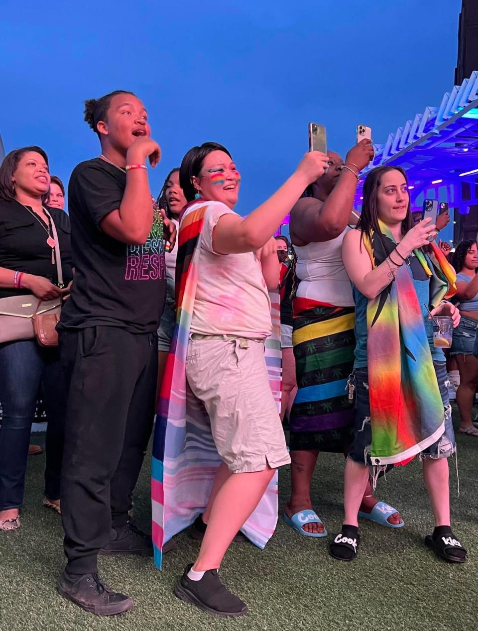 Members of the audience enjoy entertainment at last summer's Stark Pride Festival at Centennial Plaza in downtown Canton.