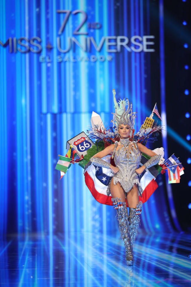 A Closer Look at Miss USA Noelia Voigt's Swimwear, Opening Number Dress and  National Costume for Miss Universe 2023 Pageant