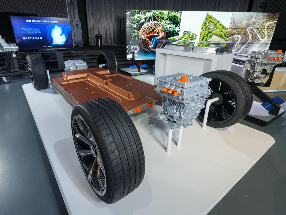 General Motors reveals its all-new modular platform and battery system, Ultium, Wednesday, March 4, 2020 at the Design Dome on the GM Tech Center campus in Warren, Michigan. (Photo by Steve Fecht for General Motors)